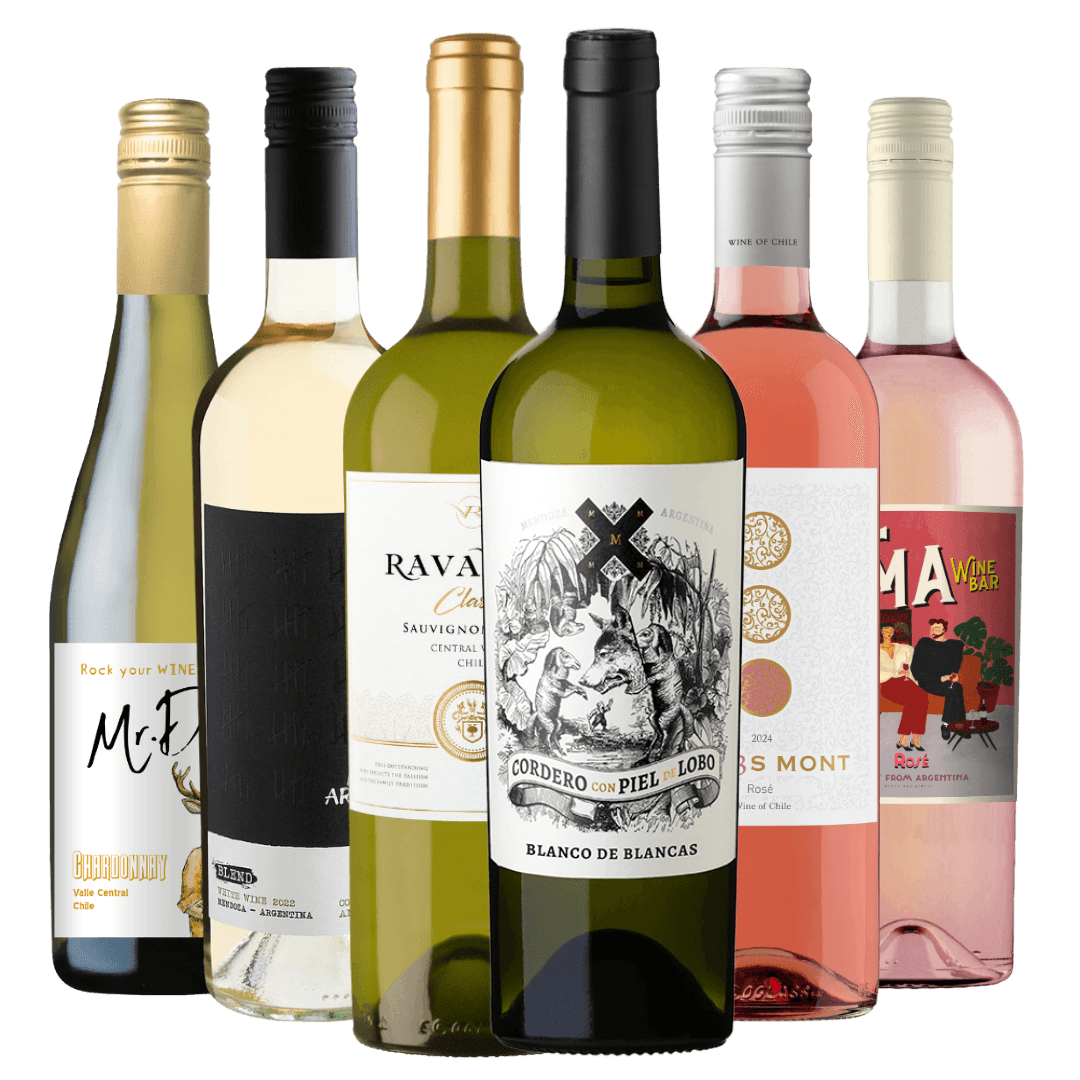 Kit 6 Vinhos Brancos e Rosés