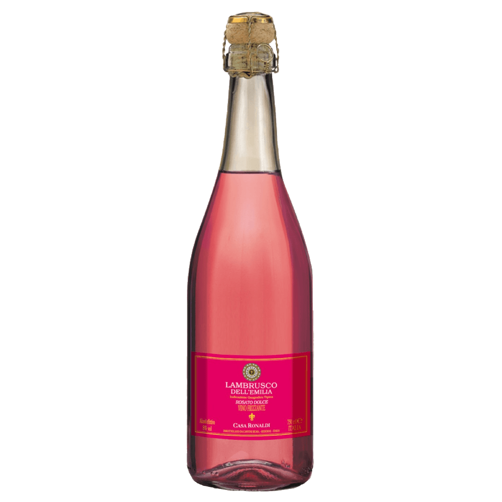 Vinho Rosé Italiano Frisante Casa Ronaldi Lambrusco Dell'Emilia Dolce